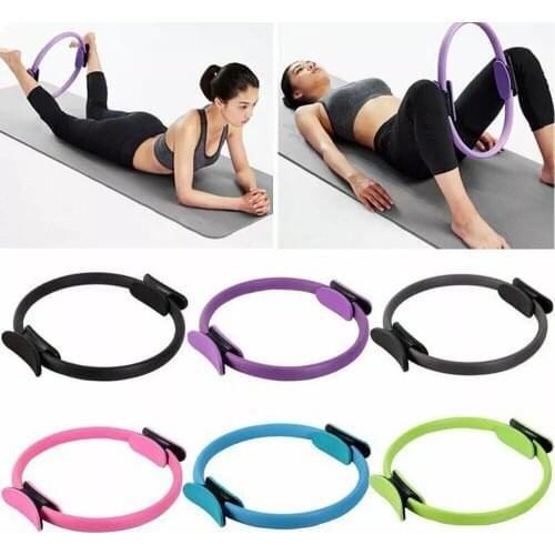 38cm Yoga Fitness Pilates Ring Women Girls Circle Magic Dual Exercise Home Gym Workout Sports Lose Weight Body Resistance 5color