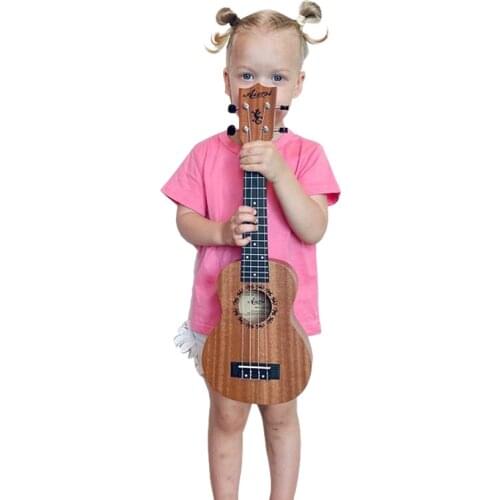 21 Inch Acoustic Ukelele 4 String Hawaii Travel Guitar Soprano Gecko Dolphin pineapple Ukulele for Kids and Music Beginner