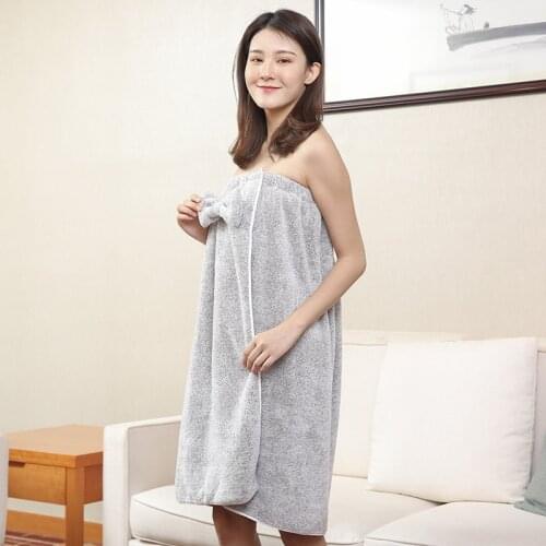 80x140cm Bath towel Bamboo Charcoal Microfiber Bathrobe Womens Towel Bathroom Home Textile Absorbent Bath Towel Bowknot