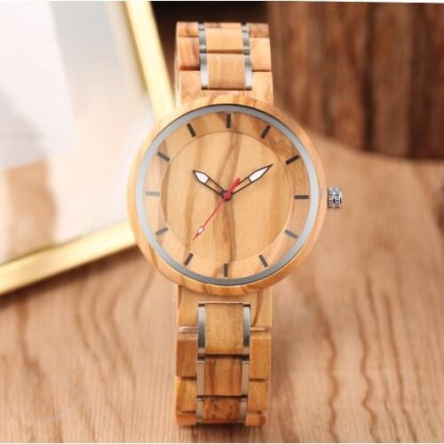 Relogio Masculino Men Wooden Watches Business Watch Quartz Zebrawood Watchband Christmas Gift Timepiece Gift for Dad Husband
