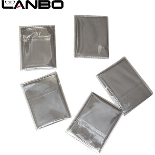 LANBO Independent packaging 15x15CM Lens Clothes Clean Cloth Microfiber Sunglasses Eyeglasses Camera Glasses Duster Wipes gray