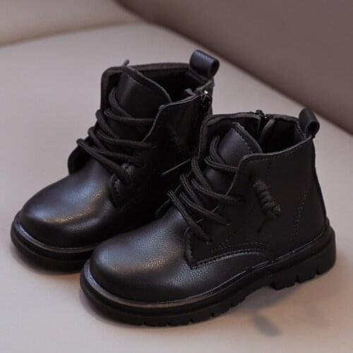 Kids Boots Boys Shoes Fashion Leather Children Martin Boots Baby Toddler Girls Boots Kids Casual Shoes Spring Autumn Non-slip