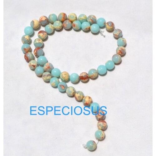 DIY fashion jewelry Accessory 8MM Nature Stone Round Shape Blue Color Chorite Crystal Decorative Pattern Bracelet Department