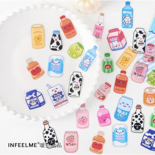 40 Pcs Stickers Set Vintage Cartoon Flowers Drink Journal Stickers For Planner Diy Crafts Embelishment Decoration Diary Stickers