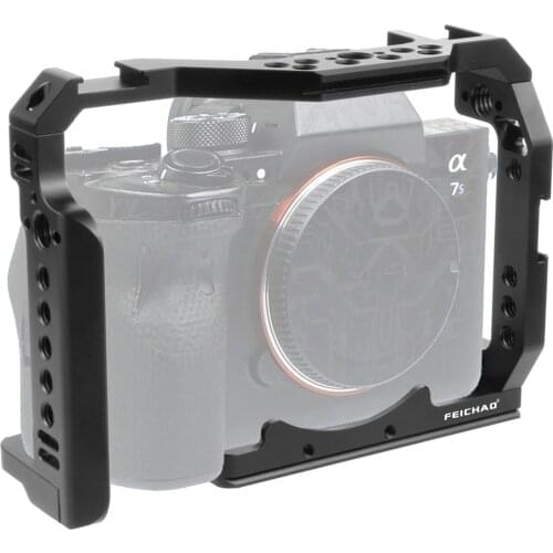 A7S3 A7R4 Camera Cage Rig Frame Video Filmmaking w Handle Grip NATO Rail Cold Shoe ARRI Mount for Sony Alpha 7S III A7SIII A7RIV