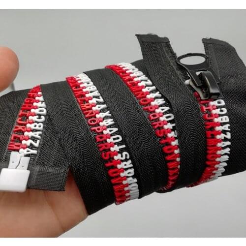 2019 new arrival letters logo zipper 8# fashion coat jacket 1piece 80cm diy clothing zip repair open end hand work accessories