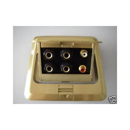 Copper RCA Chassis Audio Recessed Stage Cable Box 651