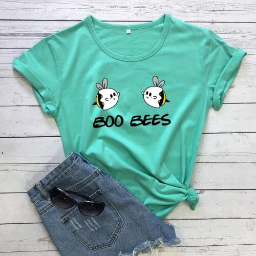 Boo bees graphic cute women fashion pure cotton casual funny street style hipster vintage t shirt gift unisex new trend tee tops