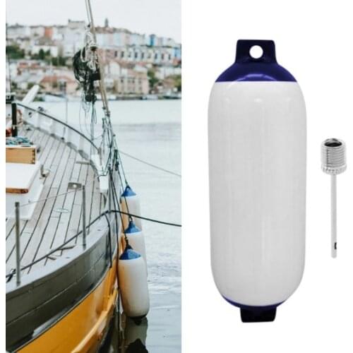 2Pc Inflatable Bumper Marine Boat Fender PVC Boat Anchor Fender Buoy Yacht Fenders Accessories UV Protection Vinyl Ribbed Bumper