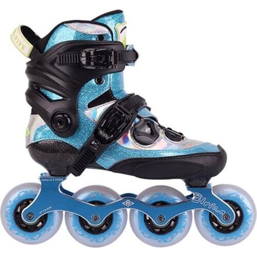 Original Blrian Carbon Fiber Slalom Skates Self-locking Child Inline Skate Kids Roller Skating Shoes Adjustable Sliding Patines