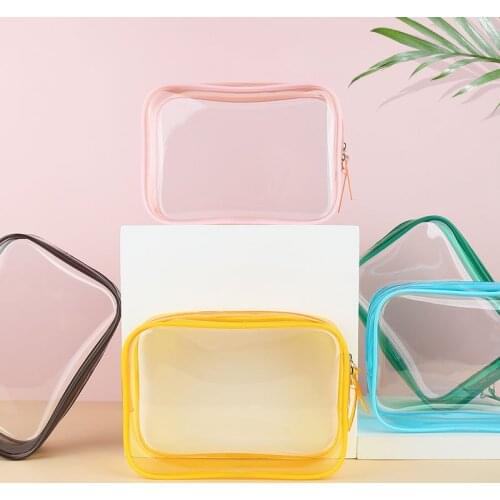 PVC Transparent Zipper Pencil Bag Pen Case Stationery Storage Pouch Organizer Stationery for School 2021