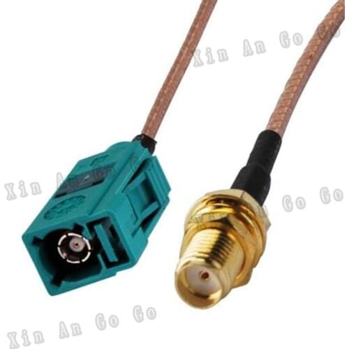 RF Coaxial cable FAKRA to SMA connrctor FAKRA Z female green to SMA female RG316 pigtail cable 15cm or other fast ship