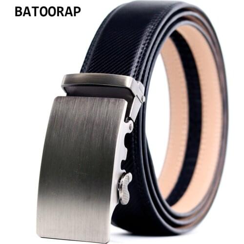 Black Ratchet Leather Belts For MEN Business Waist Strap Male Fashion Style Mens Belt Designer Luxury Casual Auto Buckle 44-52"