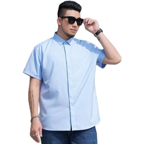 High quality 10XL 12XL 11XL Large Size Men Shirt short Sleeve cheap big sales Business formal oversize office dress Shirt 60 64