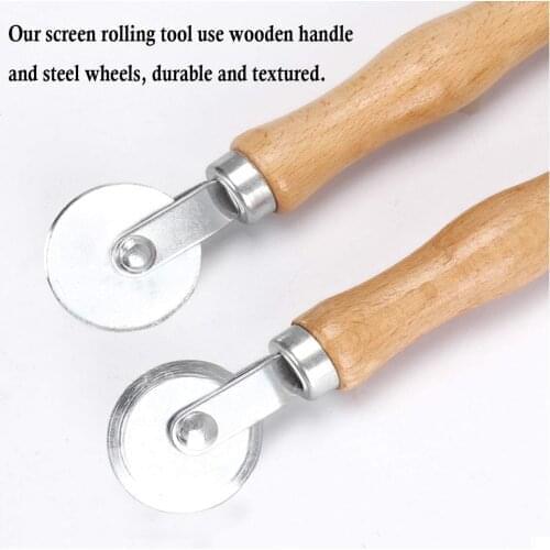 Hand Spline Roller Wooden Handle And Steel Wheels Rolling Tool For Household Screen Door Double Window Installation Dropshipping