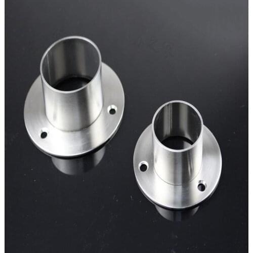 Stainless steel 51MM Wardrobe Flange Seat Rod Tube Bracket with Expansion screw X2