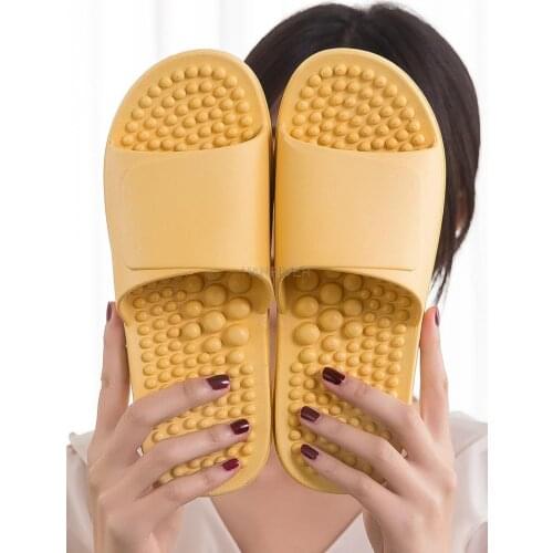 Summer acupuncture point foot massage shoes, womens indoor slippers, household soft-soled bathroom non-slip foot massager