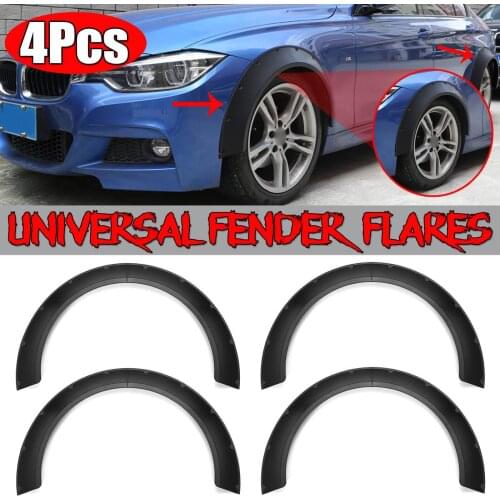 Universal 4pcs Flexible Car Wheel Fender Flares Body Kits Extra Wide Body Mudguards For Ford For Mustang For Focus For Fiesta