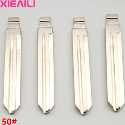 XIEAILI 50Pcs/lot 50# Metal Blank Uncut Flip KD Remote Key Blade For Hyundai Elantra S204