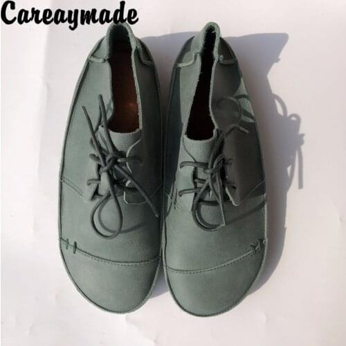 Careaymade-2020 new shoes the handmade Top layer Genuine leather Booties female head shoes bandage soft bottom comfortable shoes