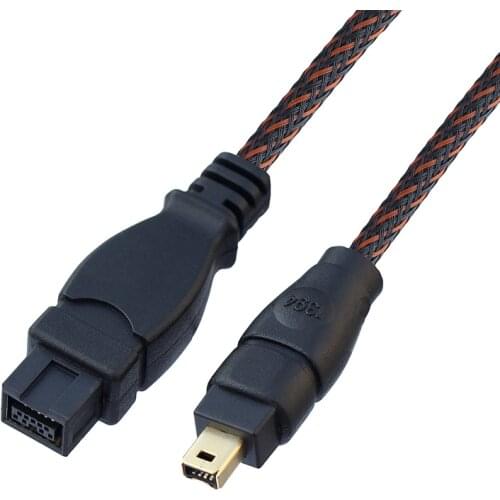 1.5M Firewire IEEE 1394 Line 9PIN to 4PIN 400 To 800 DV Cable with Cover