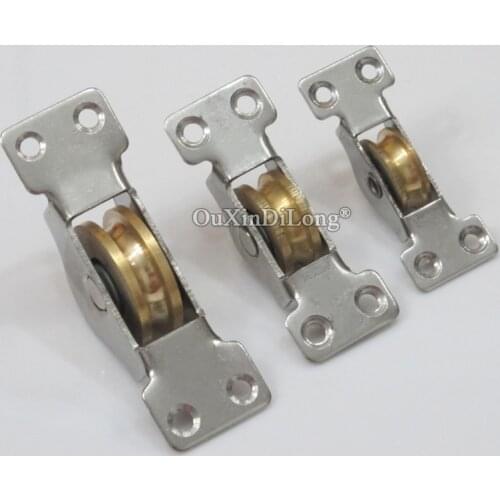 Brand New 10Pieces Sliding Door Rollers Cabinet Copper Wheel Pulley For Wardrobe Cupboard Window Furniture Hardware