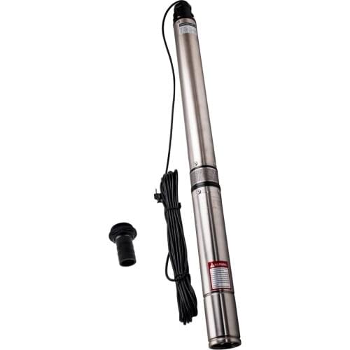 18m Deep Well Submersible Pressure-screw Water Pump 6300L/H 1100W Stainless