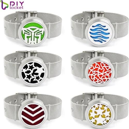 30mm Stainless Steel Perfume Diffuser Bracelet With Free Pads BD105-268