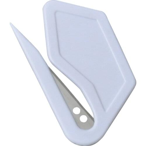 50Pcs Useful Plastic Letter Knife Mail Envelope Opener With Sharp Blade Trapezoidal Type Safety Paper Guarded Cutter Pocket Tool