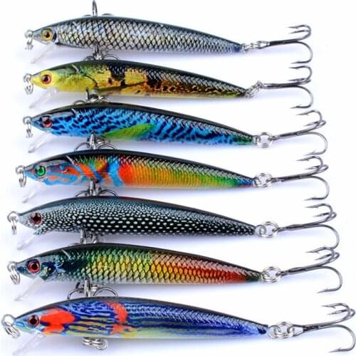7.5cm/5.4g 7colors fishing bait pencil lure fake bait hot-selling painted bionic bait plastic hard bait trout catfish carp bait