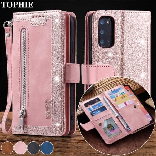 A12 A32 A22 A52 A72 A51 A41 A71 Etui Wallet Leather Case For Samsung Galaxy S20 Ultra S10 E S9 S8 Plus Zipper Purse Card Cover