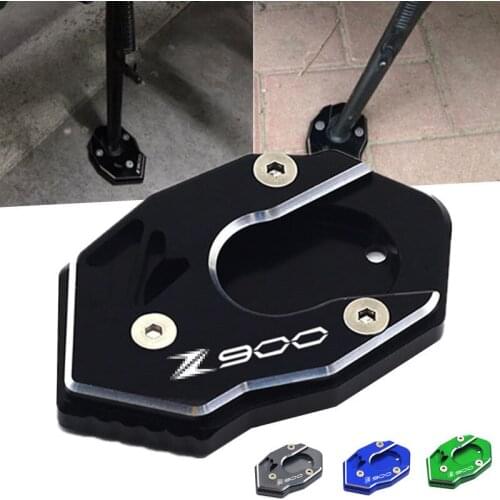 Motorcycle Accessories Kickstand Foot Side Stand Extension Pad Support Plate For Kawasaki Z900 Z900RS z 900 z 900rs 2017-2021