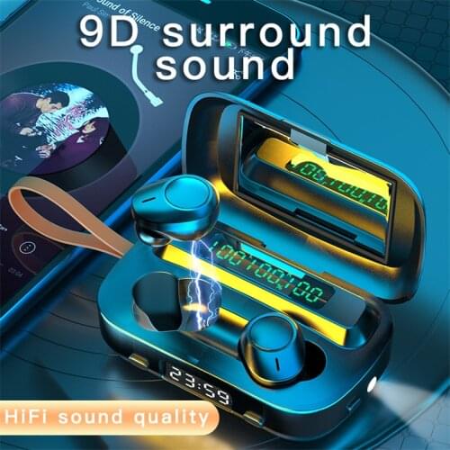 Blutooth True Wireless Stereo Earphones Bluetooth TWS Headset HIFI Earbud Bluetooth 5.0 Touch Control Headphone With Microphone