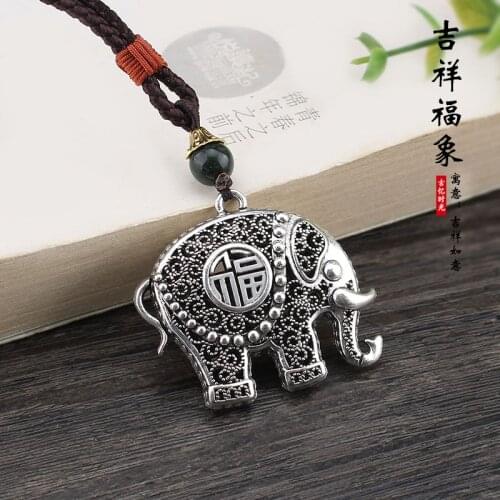 National Fengfu Small Elephant God Autumn Winter Long Sweater Chain Men and Women Versatile Simple Accessories Necklace