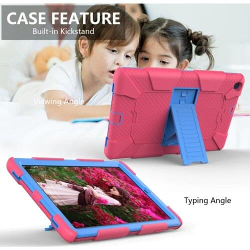 Kids Safe Armor Stand Cover Case For Samsung Galaxy Tab A 10.1 2019 SM-T510 SM-T515 T510 T515 Shockproof Silicon PC Tablet