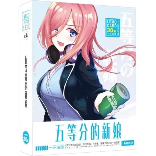 30 Sheets/Set The Quintessential Quintuplets LOMO Card Stamping Box Animation Greeting Card Message Card Hot
