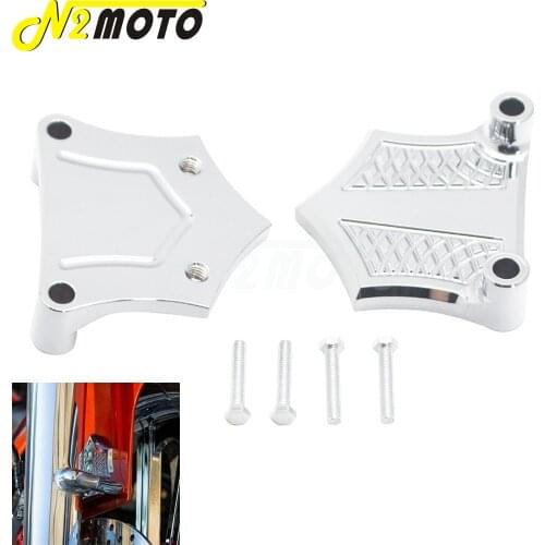 For OEM Lowers Harley Touring 5.50" Fender 23" 26" Chrome 1''/25mm Motorcycle Front Mudguard Fender Spacer Brackets Gasket