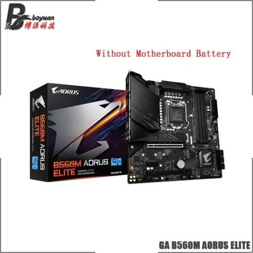 GA B560M AORUS ELITE (rev. 1.0) Micro ATX Intel B560 DDR4 5333(O.C.) 128G SATA M.2 Support 10 / 11 gen LGA 1200 CPU Motherboard