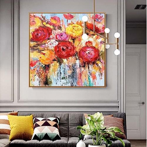 Knife Flower Abstract Oil Painting Wall Art Home Decoration Picture Hand Painting On Canvas 100% Hand Painted Without Framed