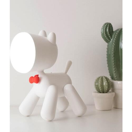 USD Puppy Desk Lamps Creative Lovely Home Decor baby Children Bedroom Bedside Table Lamps Dog Cartoon Flexible Led Night Lights