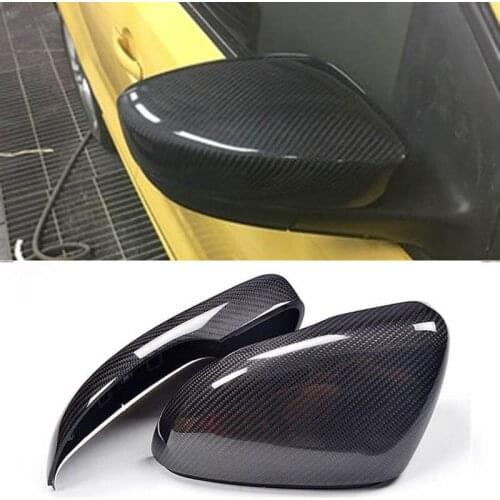 New Carbon Fiber Car Side Door View Mirrors Replacment Cover For VolksWagen VW polo 2011