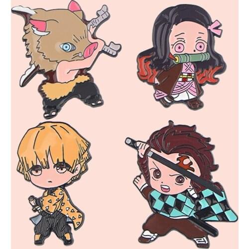 ZF937 Cartoon Icons Style Metal Enamel Badge Buttons Brooch Anime Lovers Denim Shirt Lapel Pins Jewelry Gift For Friends Kids
