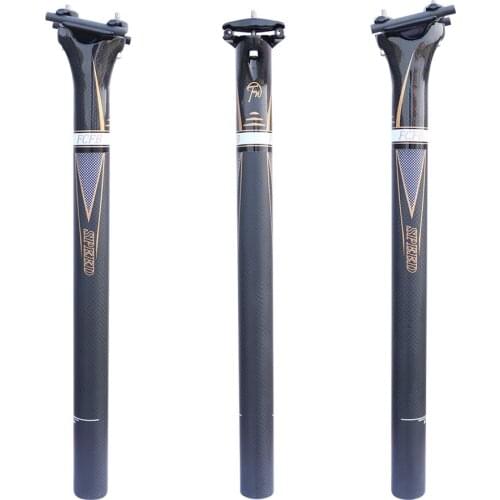 FCFB Full Carbon Fiber MTB Bicycle Seatpost MTB Road Bike SeatPost Backward 0 Degrees Bike Seat Tube Matte 27.2/30.8/31.6mm
