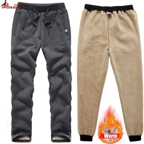 Plus size 7XL 8XL winter thick fleece sweatpants men Jogger Casual 95% cotton Pants warm streetwear trousers male quality pants