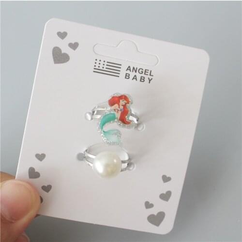 Disney cartoon doll accessories ring children girls baby adjustable ring frozen elsa anna cartoon cute small ring