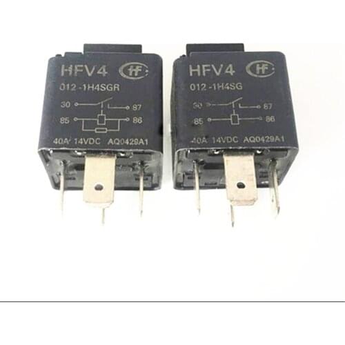 12V relay HFV4 012-1H4SGR HFV40121H4SGR HFV4-012-1H4SGR HFV4 012 1H4SGR 12VDC DC12V 40A 4PIN