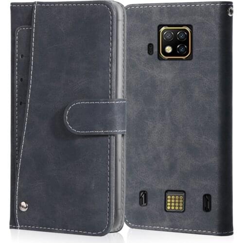 Luxury Vintage Case Doogee S95 Pro Case Leather Flip Wallet Card Stand Magnetic Book Phone Cover
