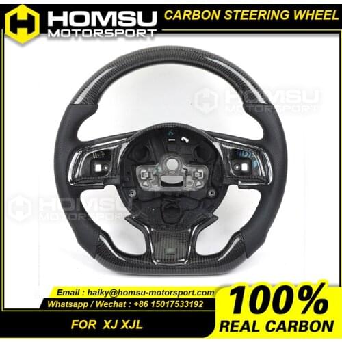 Custom alcantar carbon fiber steering wheel For jaguar 2010-2019 XJ XJL racing wheel convertible