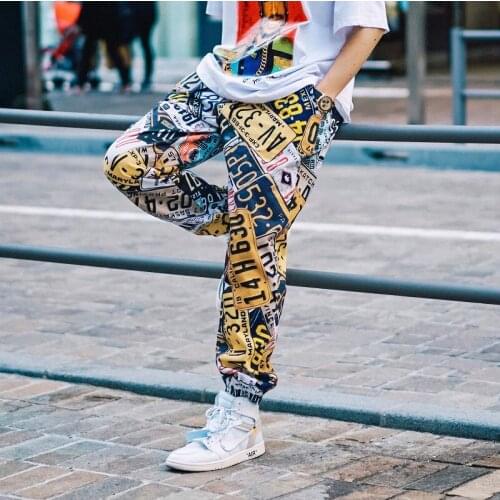 Tide Brand Hip Hop Sports Pants Men Loose Beam Pants Street Dance Ins Super Popular Pants Tide