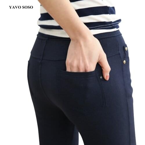 YAVO SOSO New Style High Quality winter thick Velvet Pants Warm Women leggings elastic Plus size womens pants